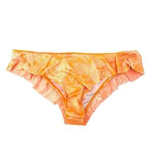 O'Neill Orange Floral Bikini Bottom Size Large NWT